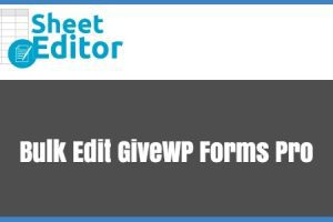 WP Sheet Editor Bulk Edit GiveWP Forms Pro v1.0.69 |WordPress表格插件下载
