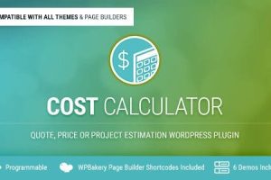 Cost Calculator WordPress Plugin v2.4.3 价格估算插件下载