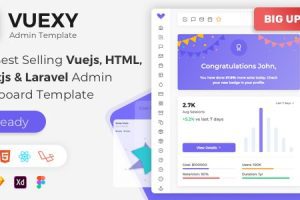 Vuexy v.10.11.1 – Vuejs、HTML 和 Laravel 管理仪表板模板下载