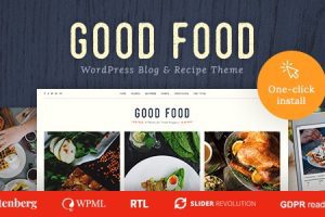 Good Food v.1.3.5 – 食谱杂志和美食博客主题下载