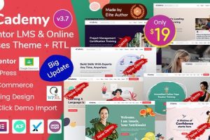 eCademy v.7.4 – Elementor LMS 和在线课程主题下载