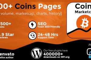 Coins MarketCap v5.8.0 – WordPress 全自动加密货币价格行情显示插件下载