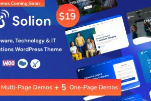 Solion Theme GPL v2.4 – 技术与 IT 解决方案 WordPress 网站下载
