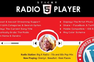 Sticky Radio Player v.3.5 – 全宽 Shoutcast 和 Icecast HTML5 播放器插件下载