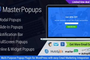 Master Popups v.3.9.4  – 给潜在客户生成的弹出营销插件下载