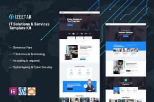 Izeetak v1.2.5 GPL – IT 解决方案和服务 Elementor 模板套件下载