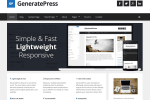 GeneratePress Premium v.2.5.6 WordPress主题高级插件下载
