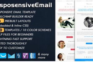 ThemeForest v.1.0网站响应式邮箱模板插件下载