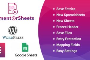 ElementorSheets v.4.2 – Elementor Pro Form Google 电子表格插件下载