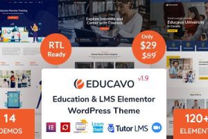Educavo v3.4.2 – 在线课程和教育 WordPress 主题下载