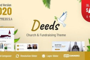 Deeds v11.1 – 最佳响应式非营利性教会WordPress主题下载