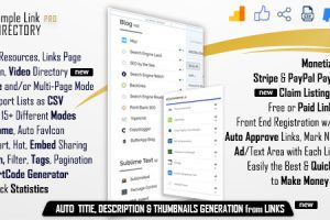 Simple Link Directory Pro v15.0.3 – 网站导航WordPress链接列表目录插件下载