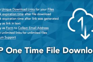 WP One Time File Download v2.6.4 – 唯一的下载链接生成器 WordPress 插件下载