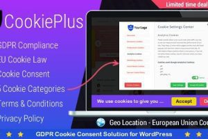 Cookie Plus v.1.6.1 – WordPress GDPR Cookie Consent 解决方案插件下载