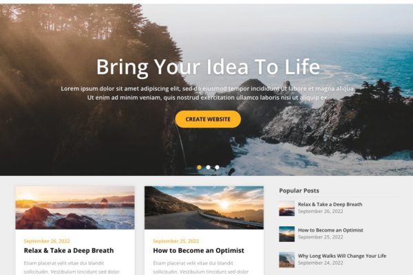 Writers Blogily v121.6 响应式博客主题下载
