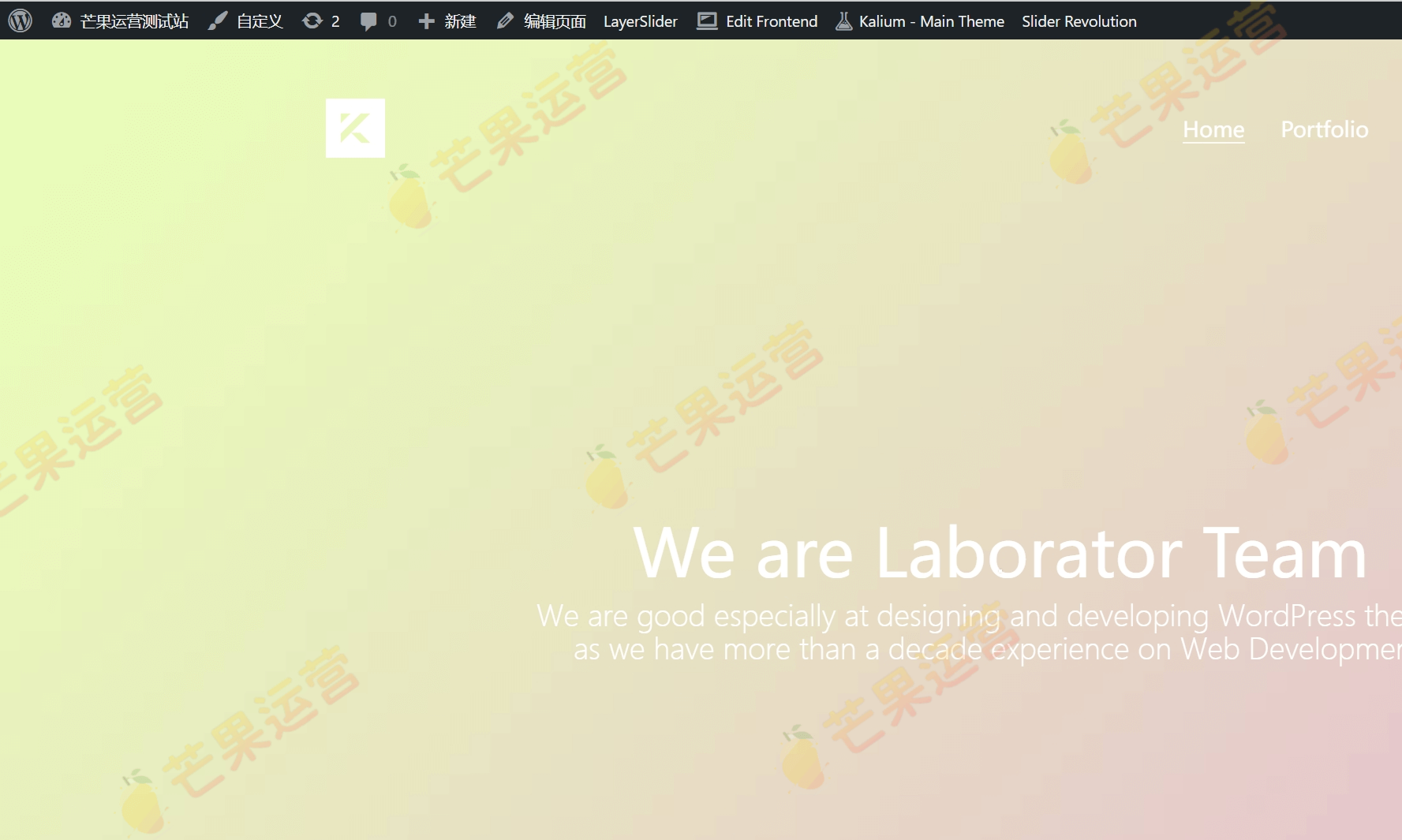 Kalium  创意模板WordPress主题破解版下载