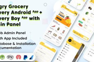 Hungry Grocery Delivery Android App and Delivery Boy App with Interactive Admin Panel v.1.8 带有交互式管理面板的杂货配送 Android 应用程序和送货男孩应用程序下载