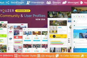 Youzify (以前叫Youzer) v3.6.1 免费下载 – BuddyPress 社区个人中心配置文件插件