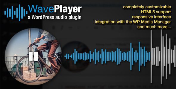 WavePlayer v3.7.1 带有波条和播放列表的WordPress 音频播放器插件下载
