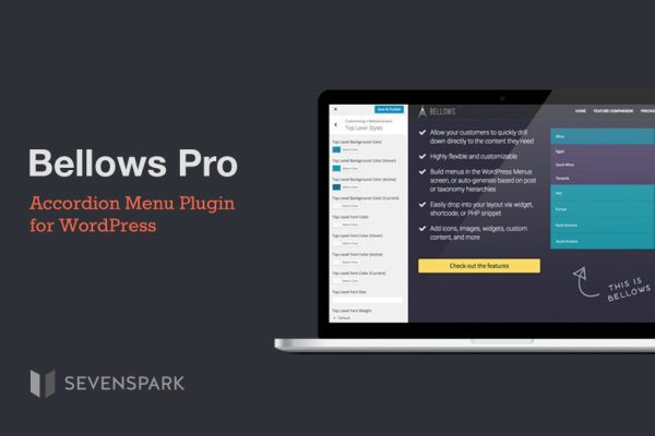 Bellows Pro v1.3 来自 UberMenu (Seven Spark) 制造商的 WP Accordion 菜单插件下载