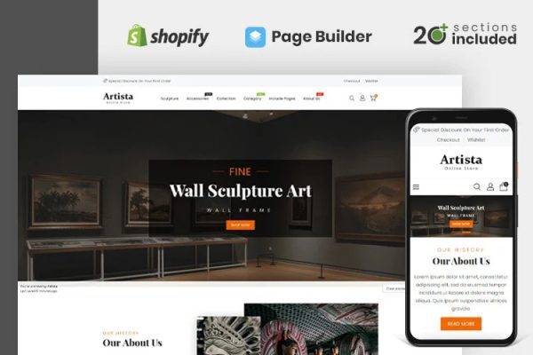 Artista 艺术画Shopify商店主题下载