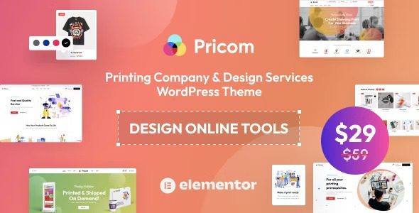 Pricom v.1.8.1 印刷公司和设计服务 WordPress 主题下载