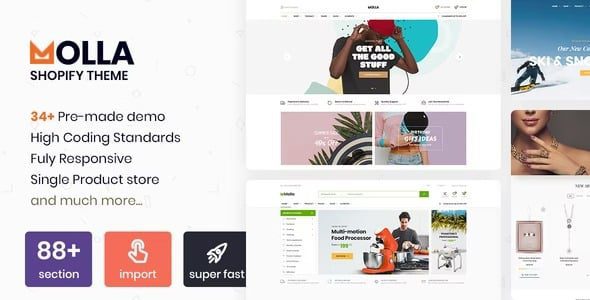 Molla v1.7.4 – 多用途响应式 Shopify主题下载– RTL 支持