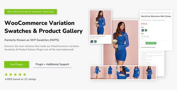 WooCommerce Variation Swatches And Additional Gallery v5.1.0 颜色图片变体显示插件下载