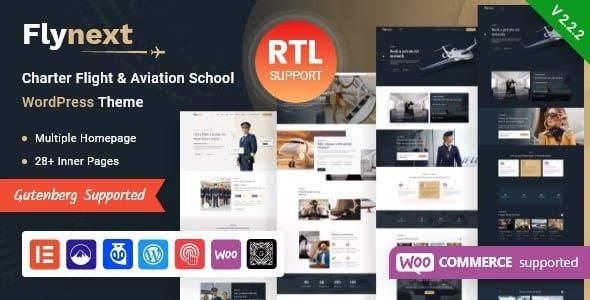 Flynext v.2.2.7 多用途航空 WordPress 主题 + RTL下载