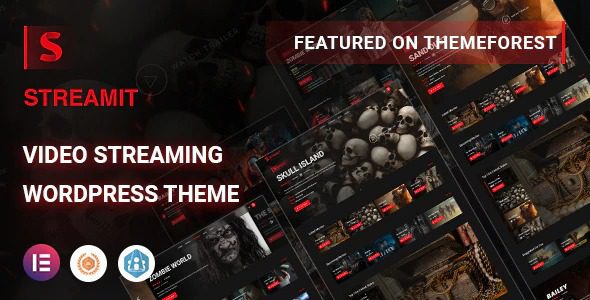Streamit v4.4.1 深色背景电影美剧视频流 WordPress 主题下载 + RTL