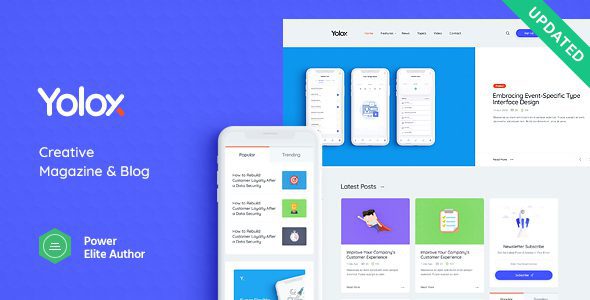 Yolox v.1.0.15 适合商业和初创公司的现代 WordPress 博客主题下载