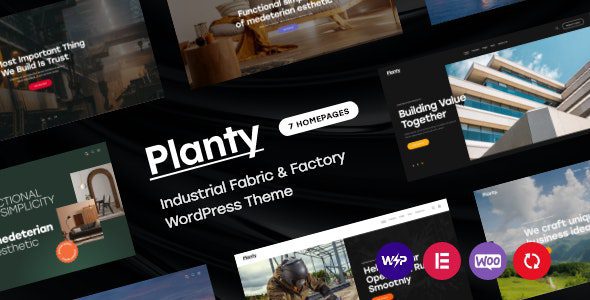 Planty v1.32.0 – 工业用布和工厂WordPress主题下载
