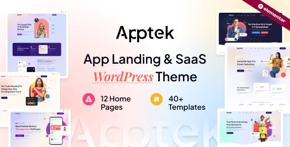 Apptek v1.0.4 – app应用程序官网和SaaS主题下载