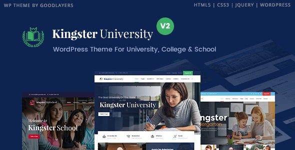Kingster v.3.2.4 – 适用于大学、学院和学校的教育 WordPress主题下载