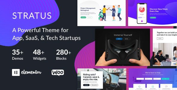 Stratus v4.2.5 应用程序、SaaS 和软件启动技术主题下载