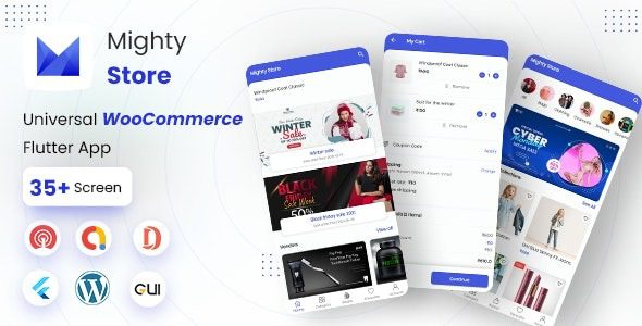MightyStore WooCommerce v16.0 Flutter 电子商务完整应用程序app源码下载