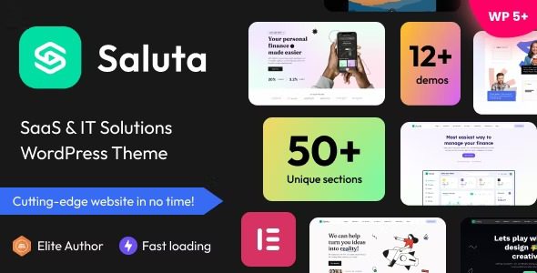 Saluta v1.05 –SaaS 和 IT 解决方案 WordPress 主题下载