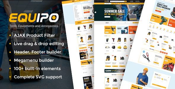 Equipo v3.1 – 零件和工具 WordPress WooCommerce 主题下载