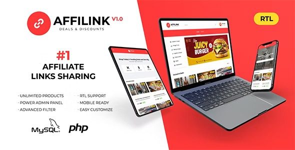 AffiLink Mobile v2.4.0 – 联盟推广分享链接共享平台PHP源码下载