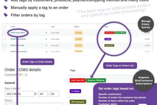 WooCommerce Order Tags v5.0.0 订单标签插件下载