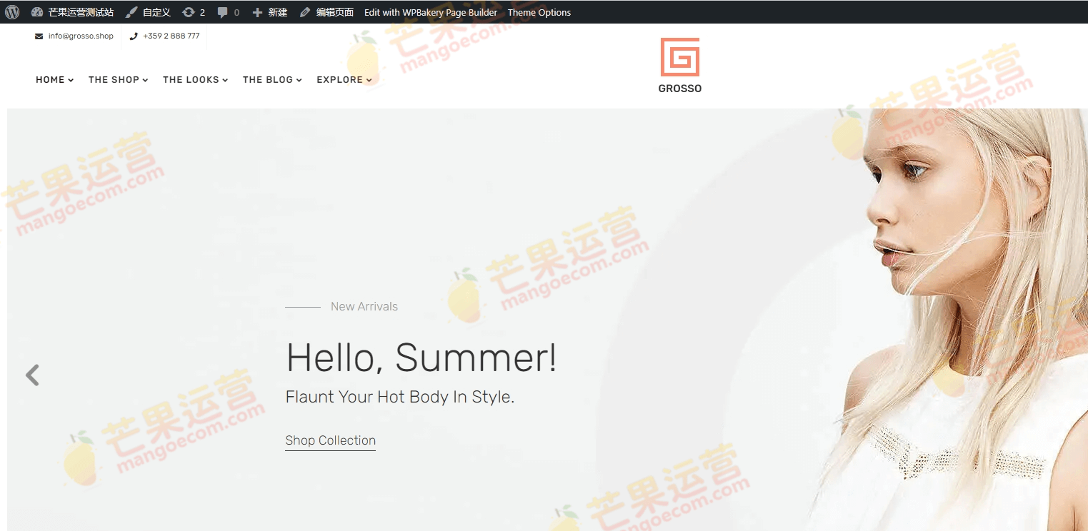 Grosso 时尚行业的现代 WooCommerce 主题破解版下载