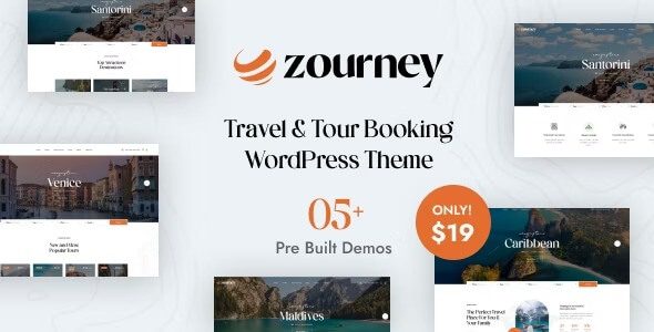Zourney v1.2.9 旅行旅游预订 WordPress 主题下载