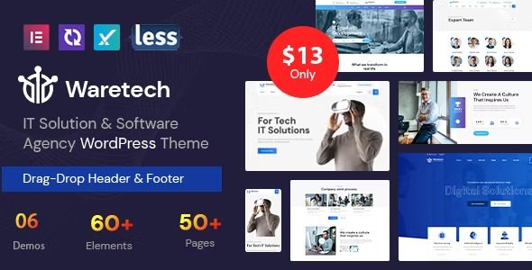 Waretech v.1.1.2 IT 解决方案和技术 WordPress 主题下载