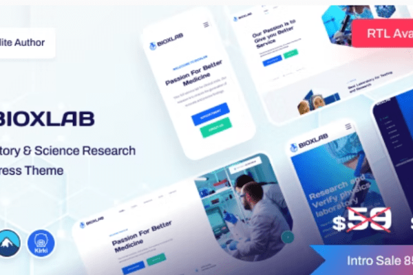 Bioxlab v.1.1.4 实验室与科学研究 WordPress 主题下载