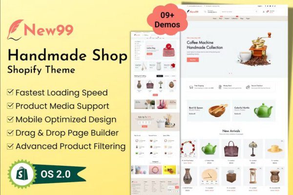 New99 v2.1.1 – 手工店 Shopify 主题下载