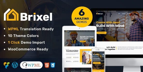 Brixel v2.1.0 建筑施工WordPress主题下载