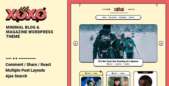 Xoxo v2.1.6 – 博客和杂志 WordPress 主题下载
