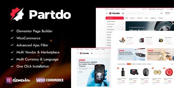 Partdo v1.4.9 汽车零件和工具店 WooCommerce 主题下载