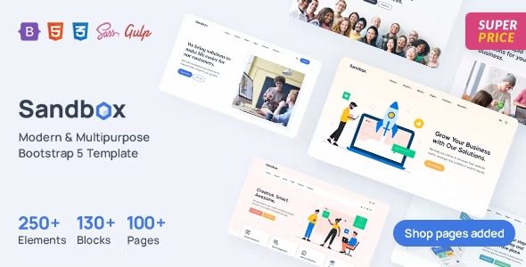 Sandbox v.1.0 – 现代和多用途 WordPress 主题下载