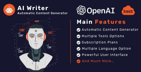 AI Writer SaaS v1.0 – 强大的自动内容生成工具和写作助手PHP源码破解版下载